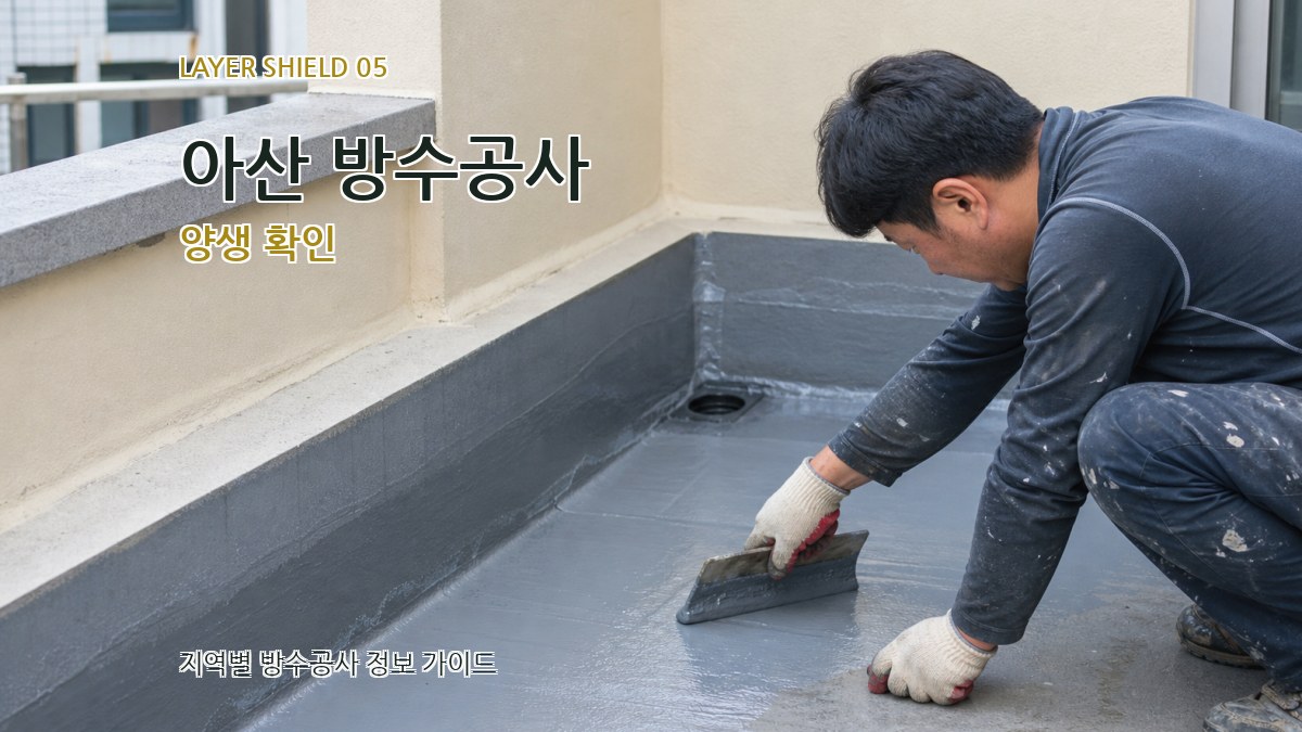 아산 방수공사 양생 확인