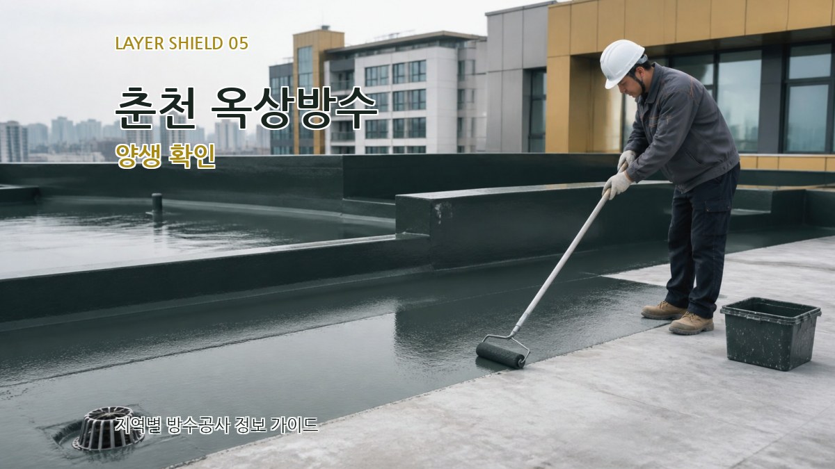 춘천 옥상방수 양생 확인