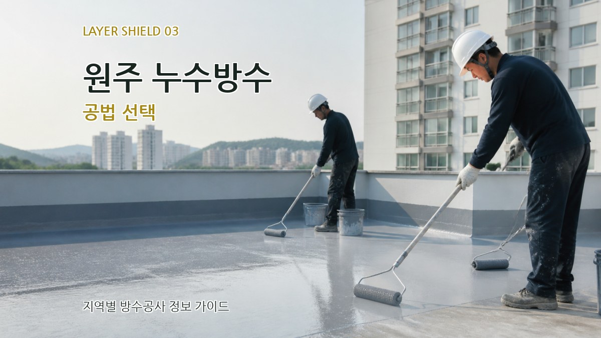 원주 누수방수 공법 선택