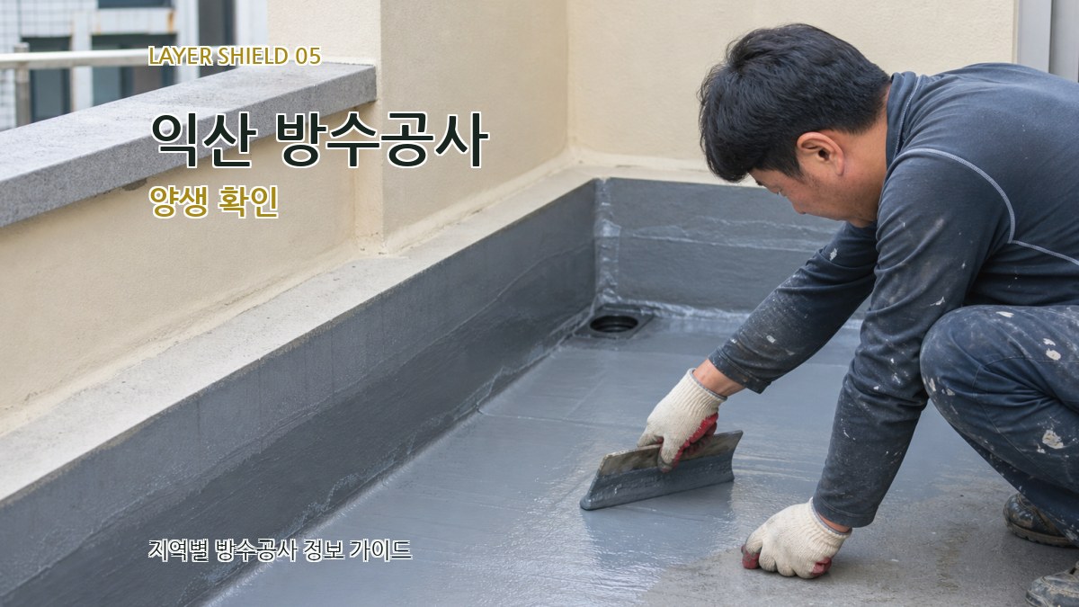 익산 방수공사 양생 확인