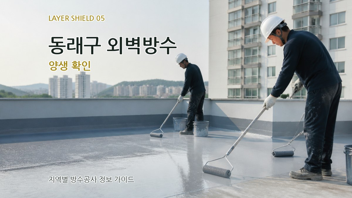 동래구 외벽방수 양생 확인