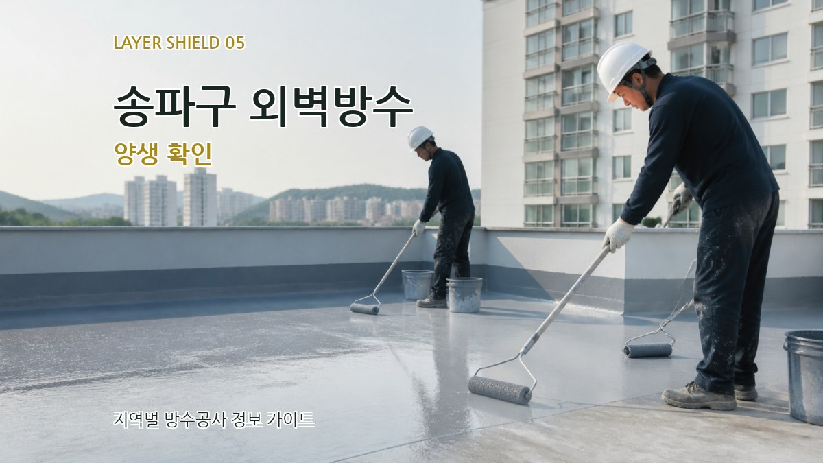 송파구 외벽방수 양생 확인