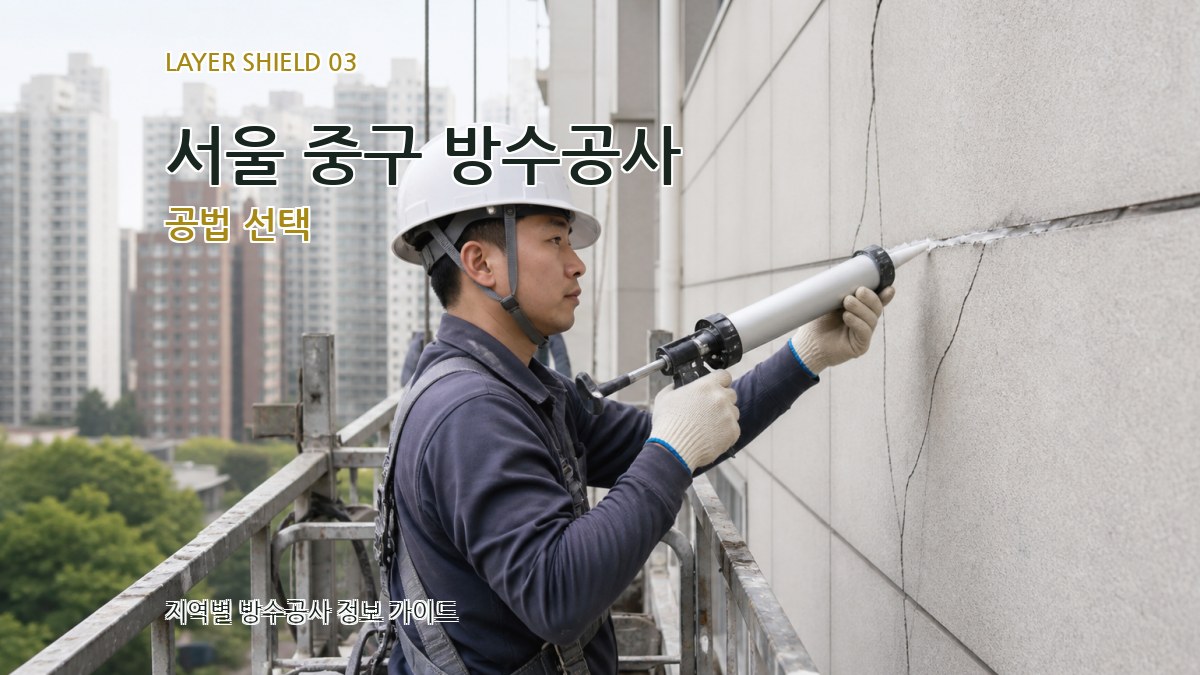 서울 중구 방수공사 공법 선택