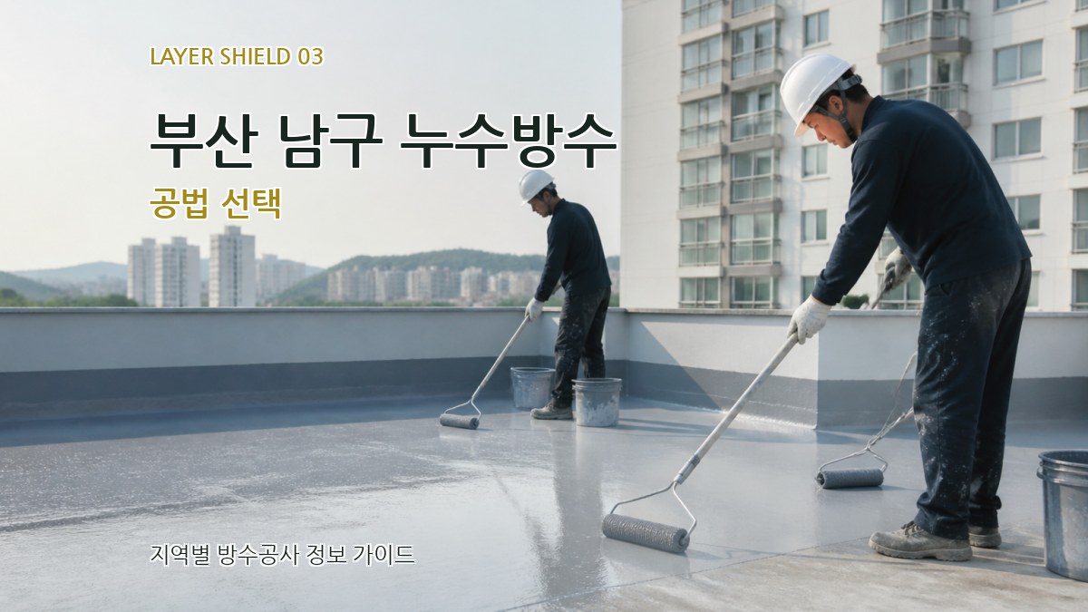 부산 남구 누수방수 공법 선택