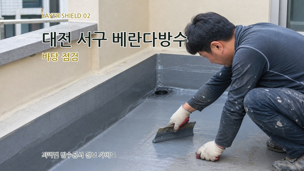 대전 서구 베란다방수 바탕 점검