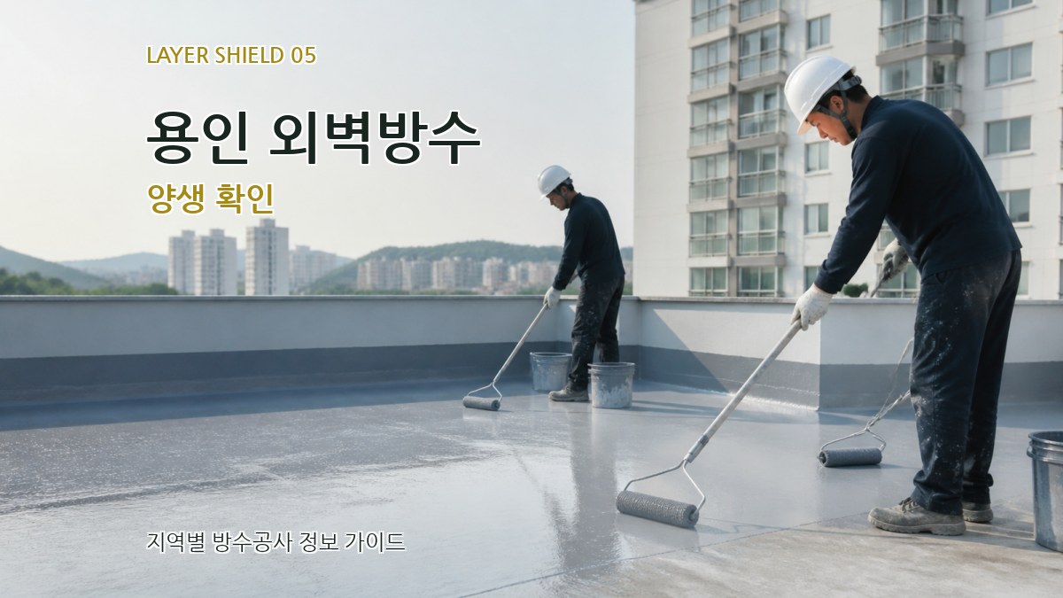 용인 외벽방수 양생 확인