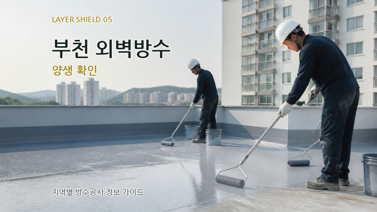 부천 외벽방수 양생 확인