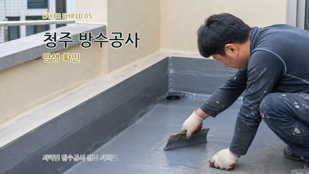 청주 방수공사 양생 확인