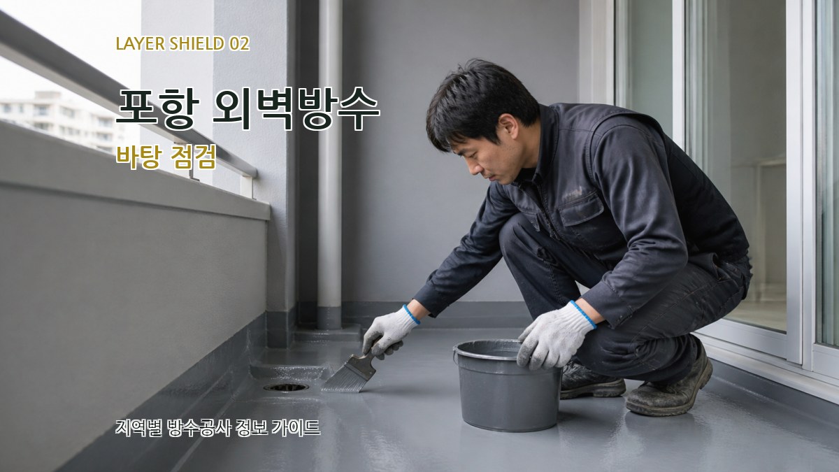 포항 외벽방수 바탕 점검