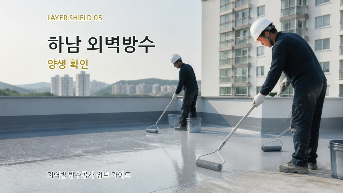 하남 외벽방수 양생 확인