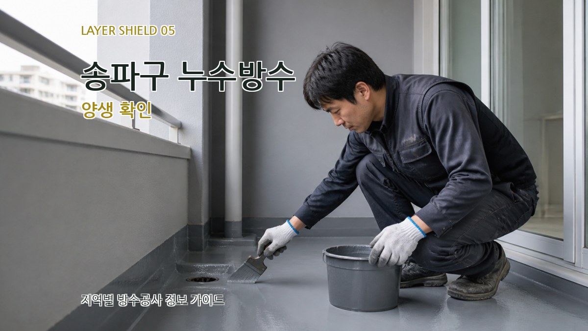 송파구 누수방수 양생 확인