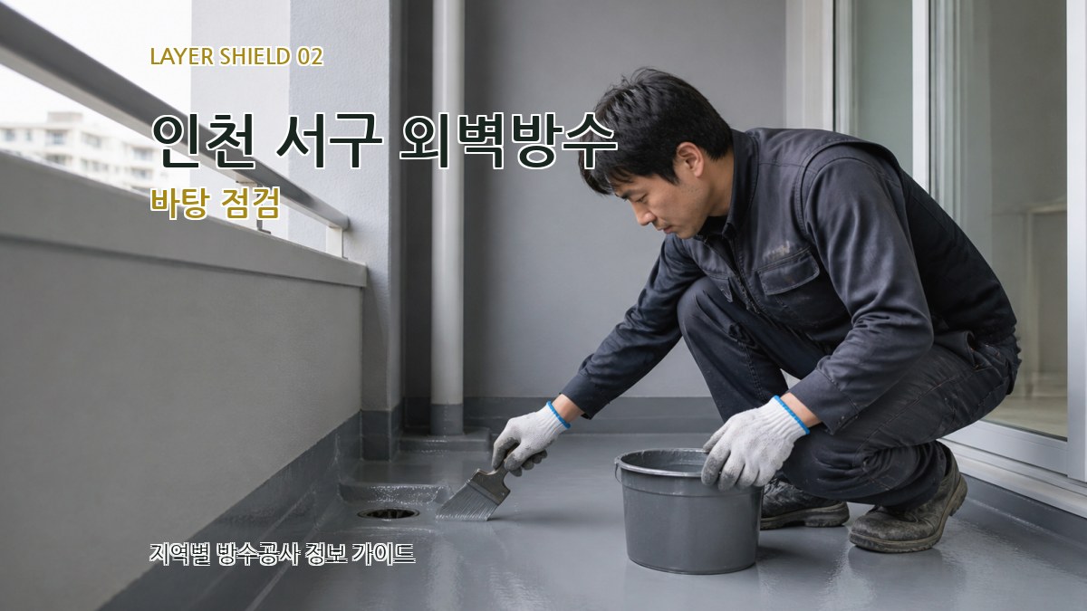 인천 서구 외벽방수 바탕 점검