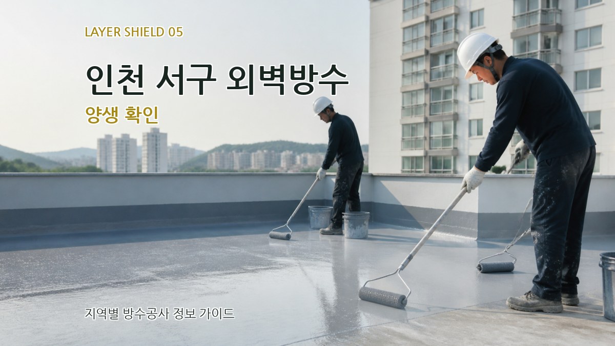 인천 서구 외벽방수 양생 확인