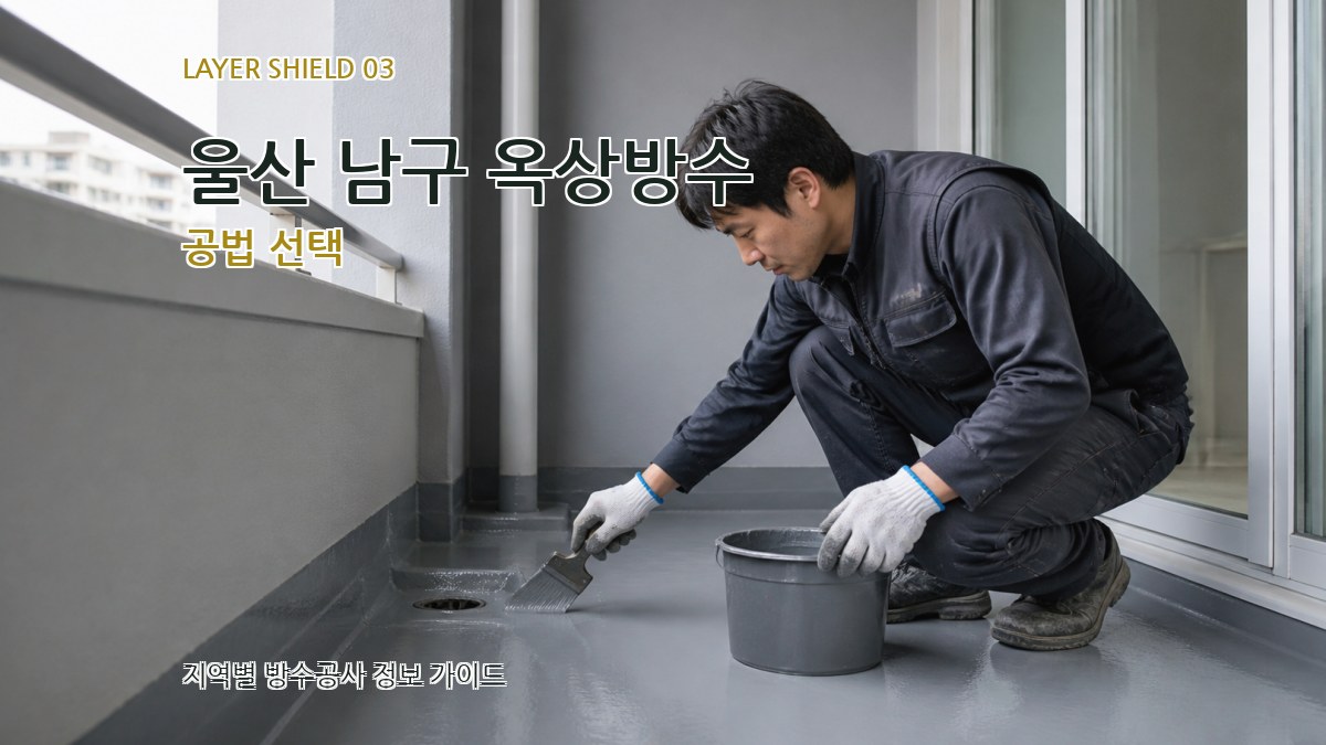 울산 남구 옥상방수 공법 선택