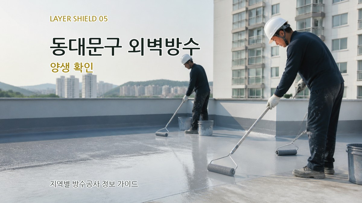 동대문구 외벽방수 양생 확인