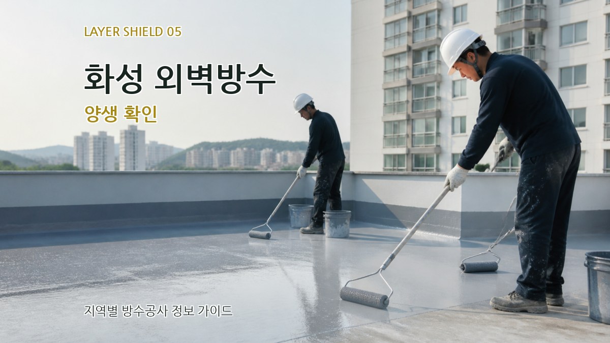 화성 외벽방수 양생 확인