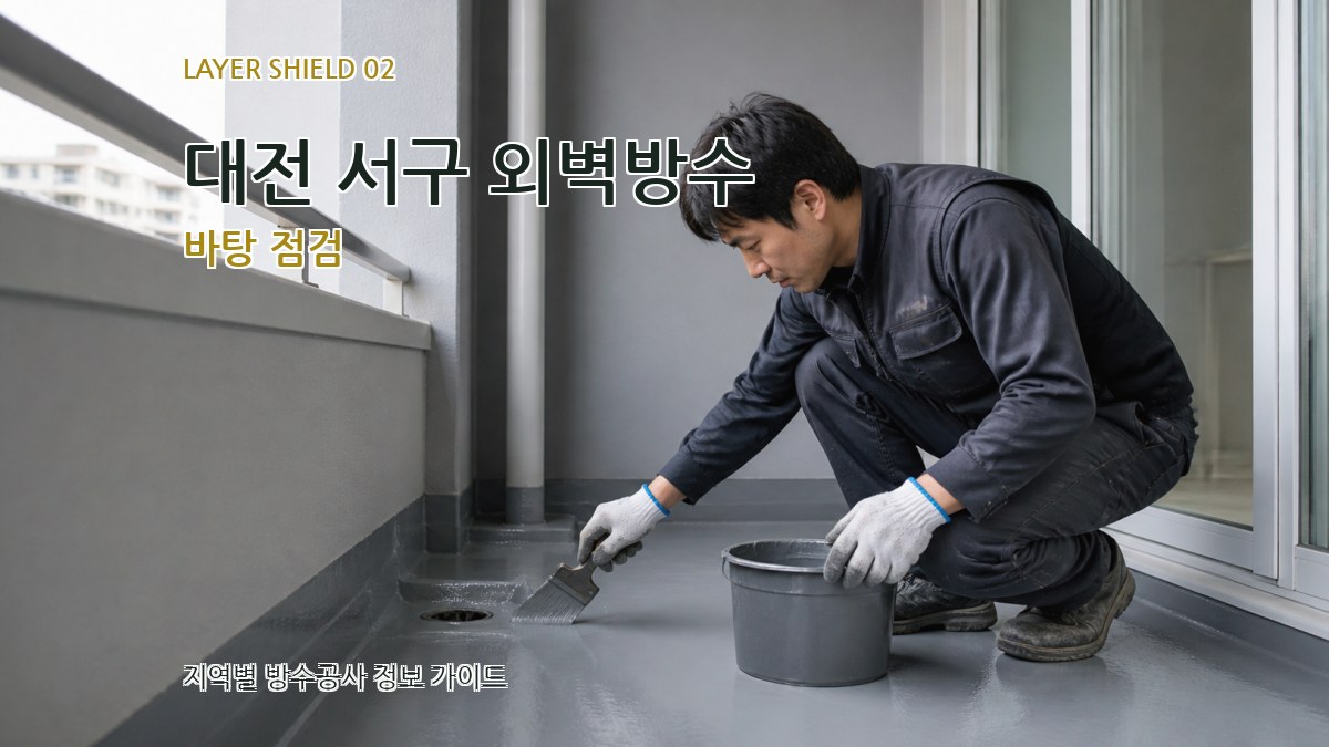 대전 서구 외벽방수 바탕 점검