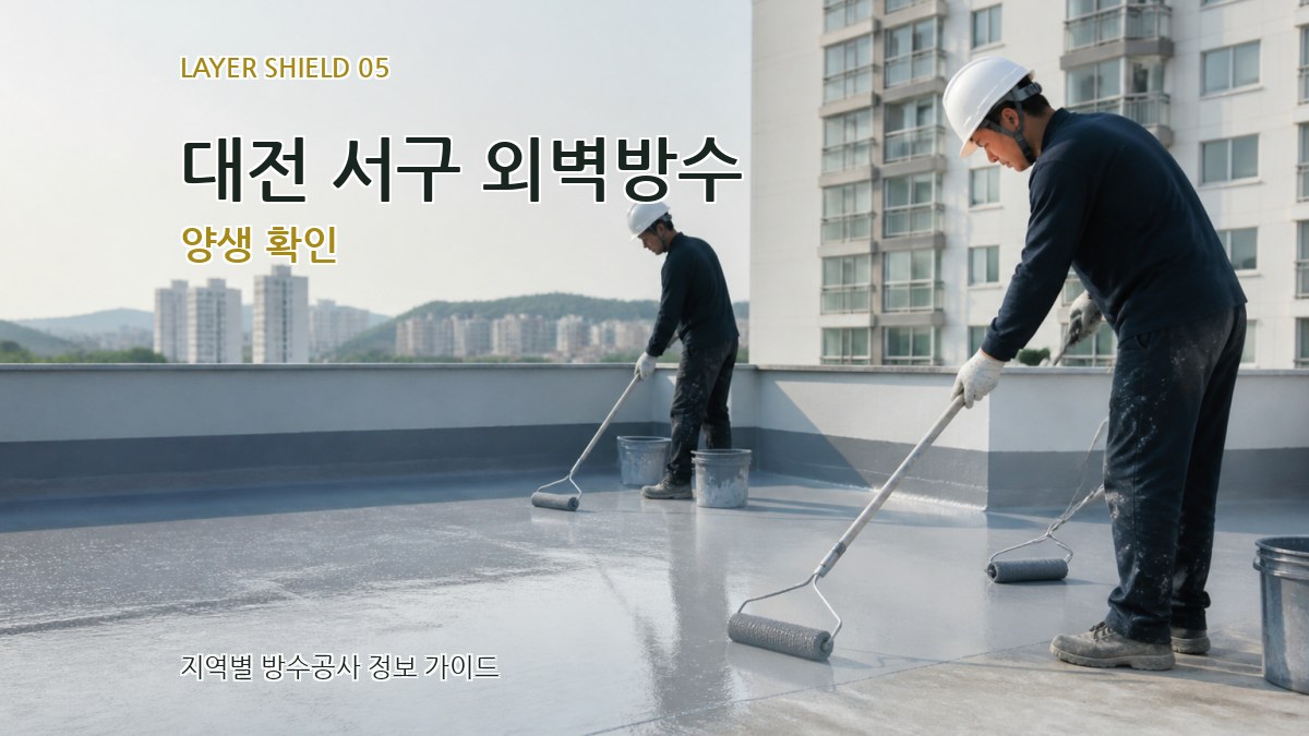 대전 서구 외벽방수 양생 확인