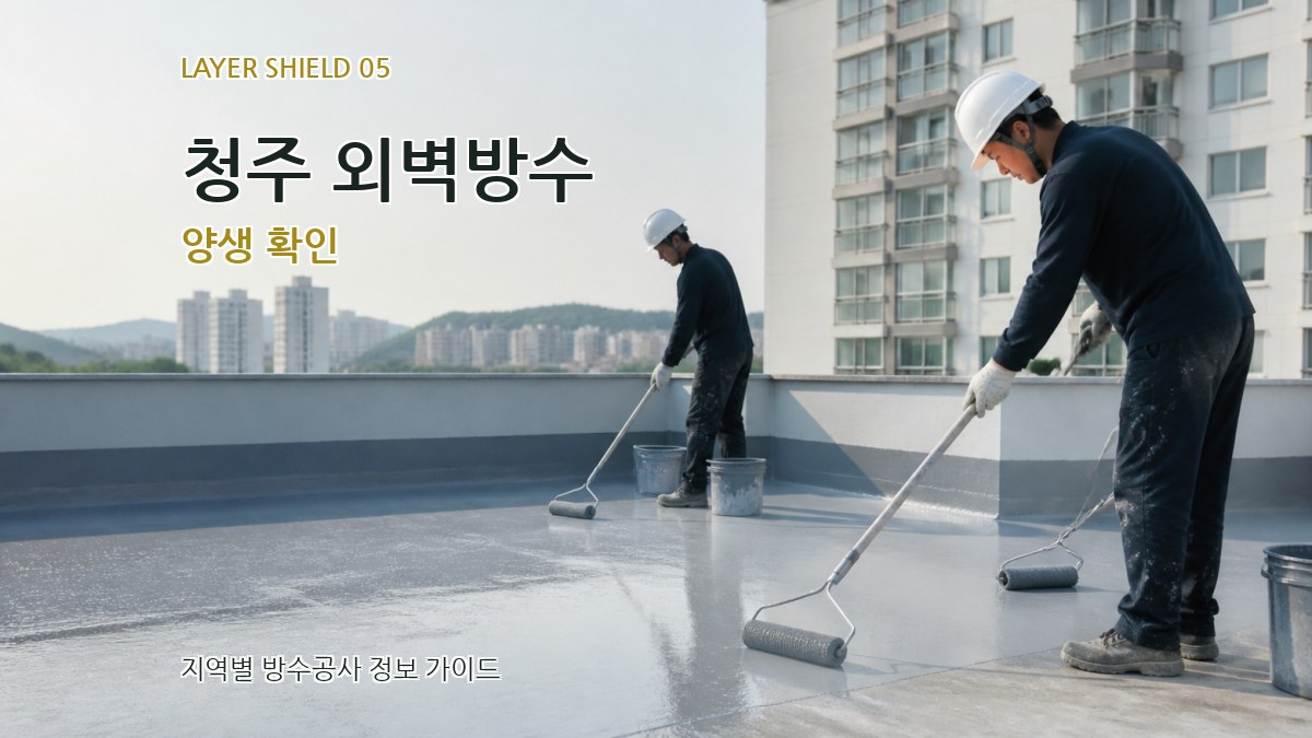 청주 외벽방수 양생 확인