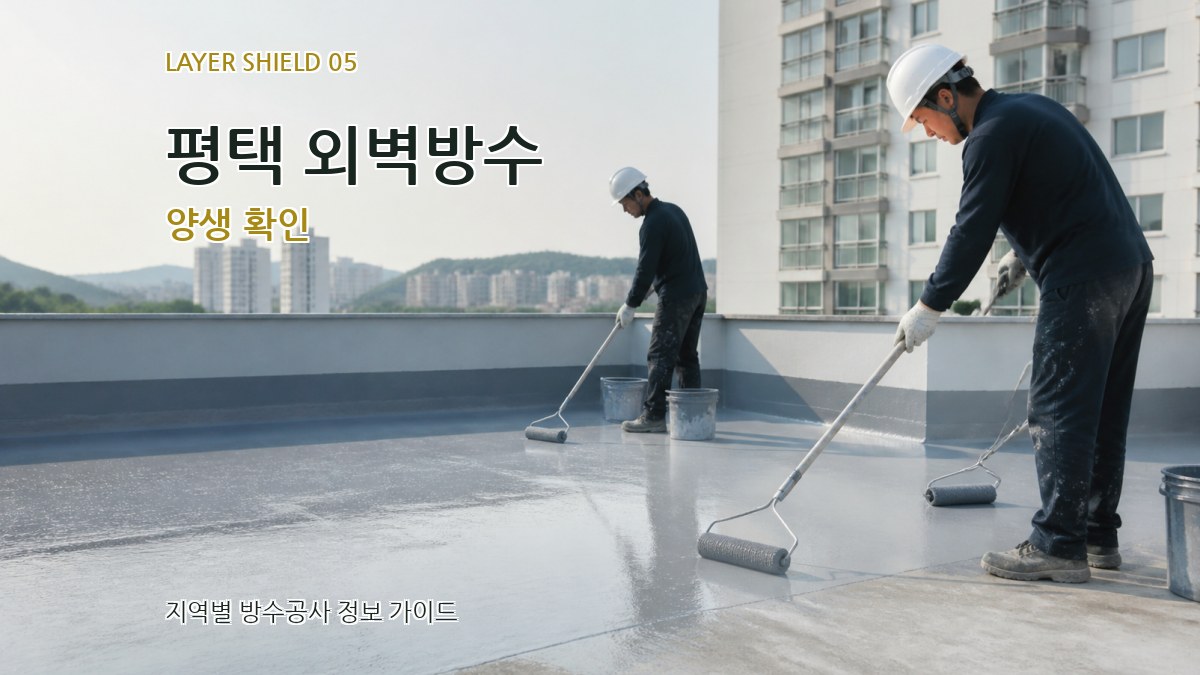 평택 외벽방수 양생 확인