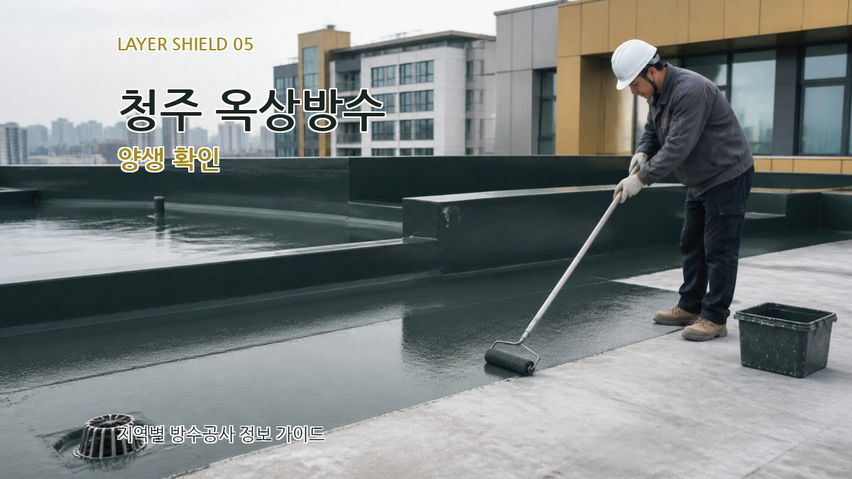 청주 옥상방수 양생 확인