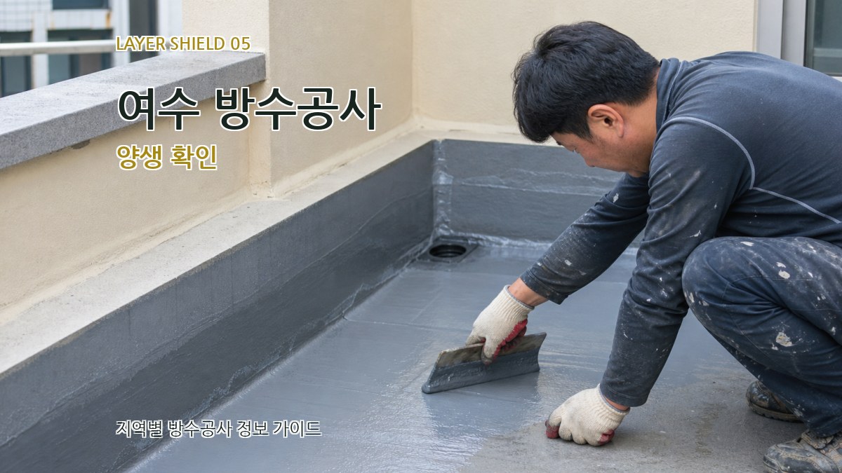 여수 방수공사 양생 확인