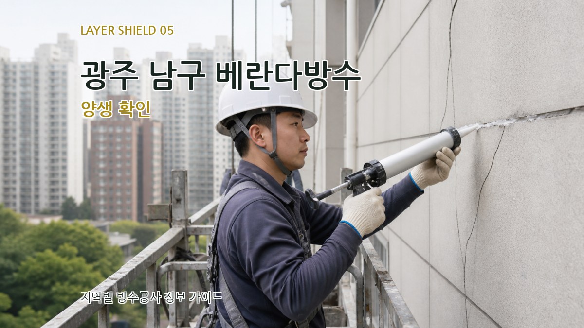광주 남구 베란다방수 양생 확인