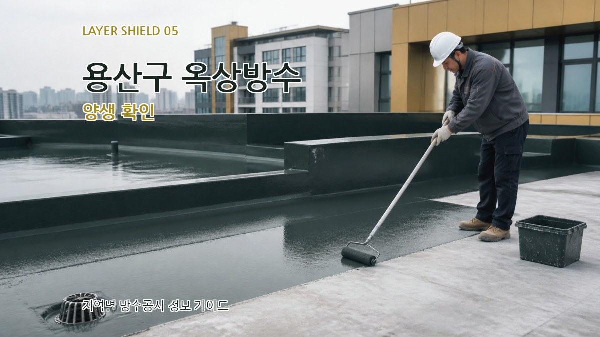 용산구 옥상방수 양생 확인