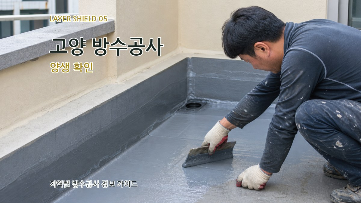 고양 방수공사 양생 확인