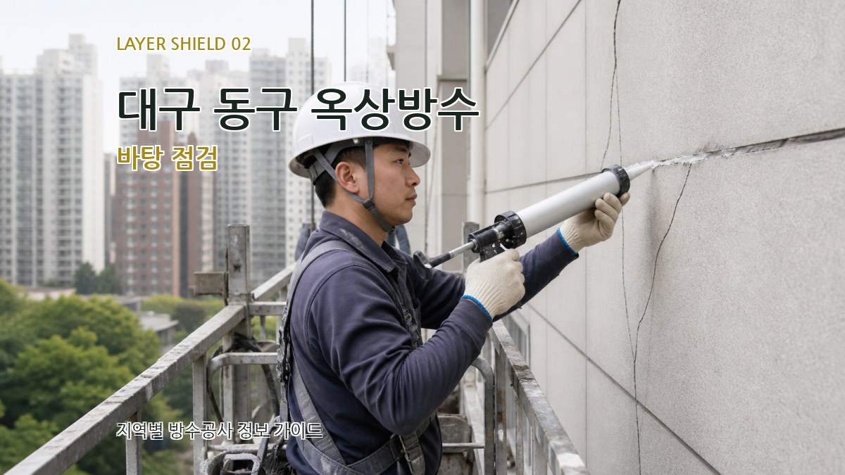 대구 동구 옥상방수 바탕 점검