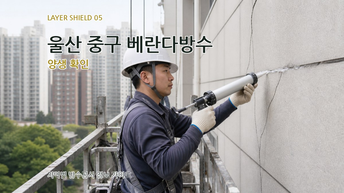 울산 중구 베란다방수 양생 확인