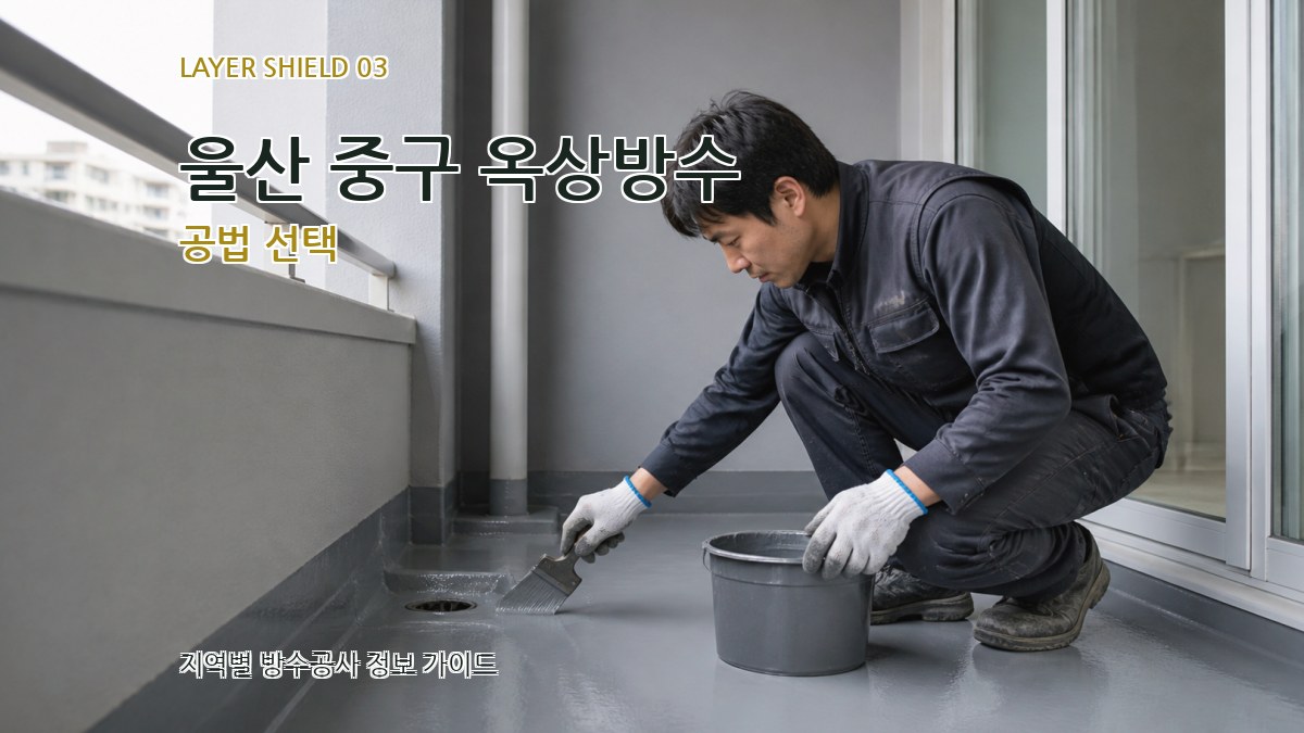 울산 중구 옥상방수 공법 선택