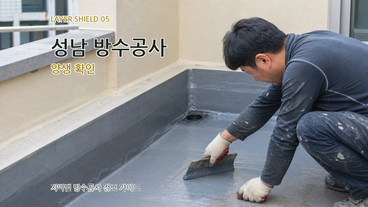 성남 방수공사 양생 확인