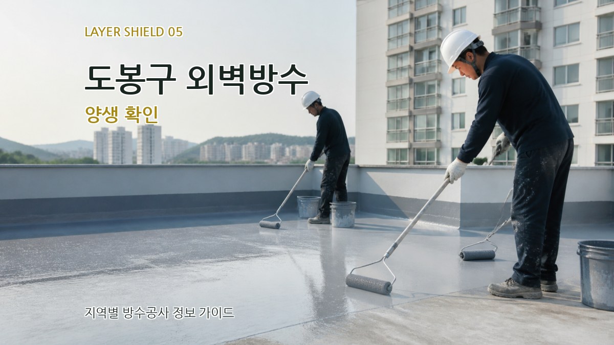 도봉구 외벽방수 양생 확인