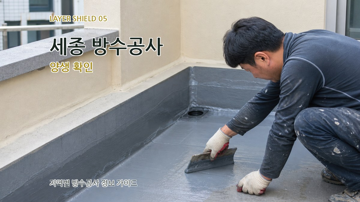 세종 방수공사 양생 확인