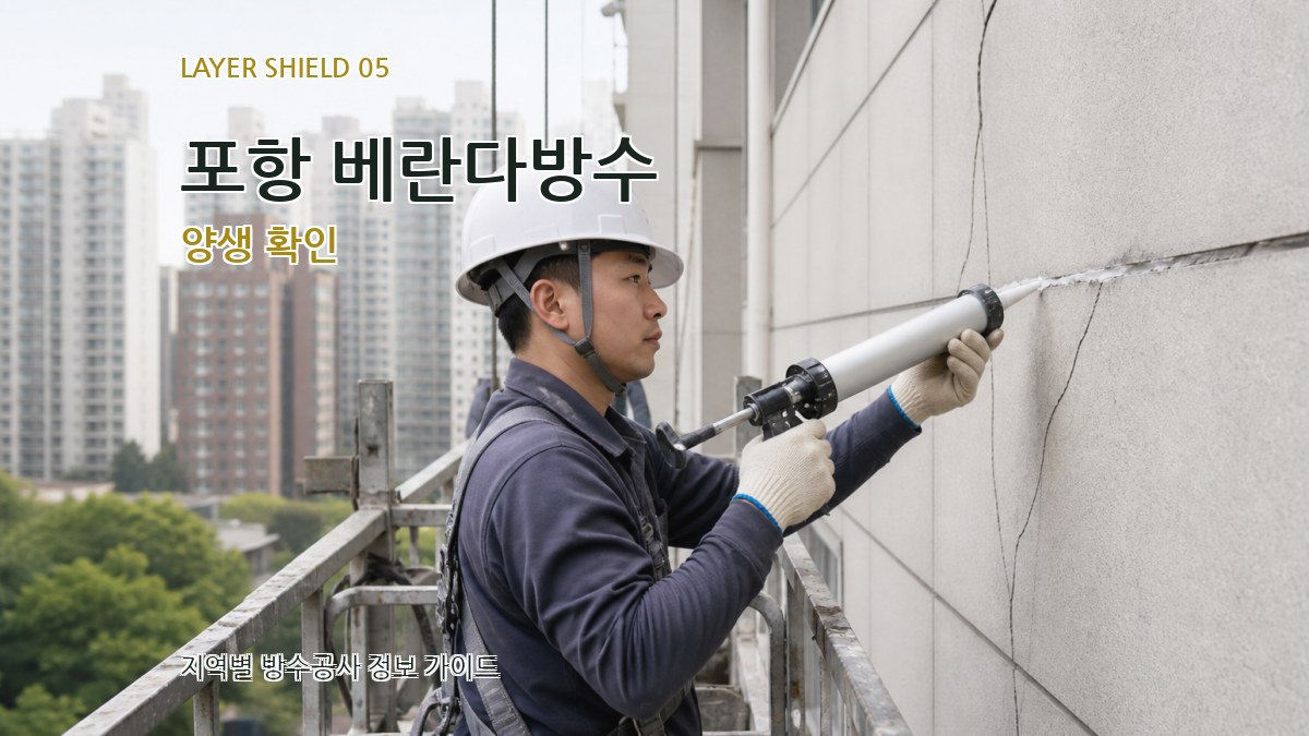 포항 베란다방수 양생 확인