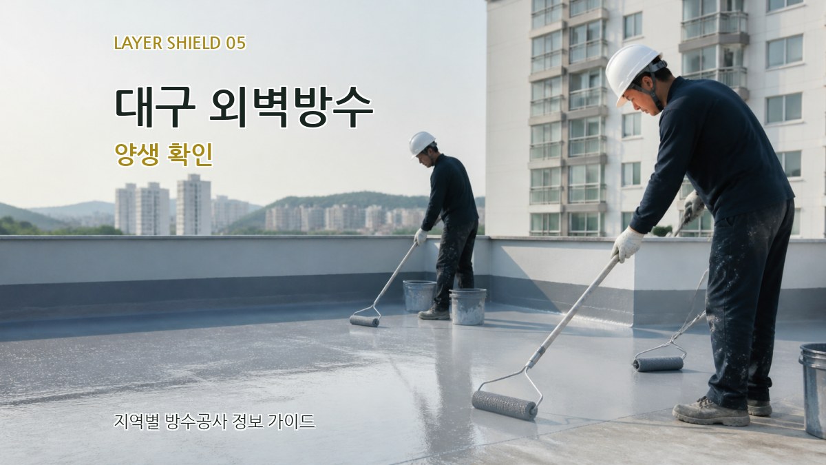 대구 외벽방수 양생 확인