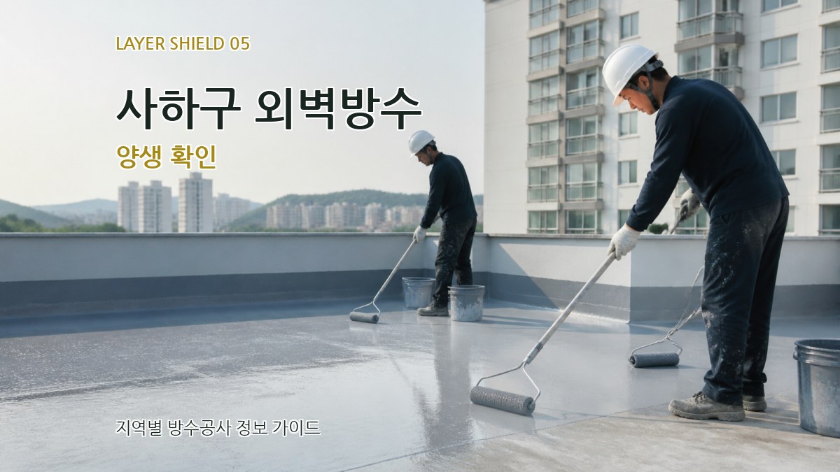 사하구 외벽방수 양생 확인