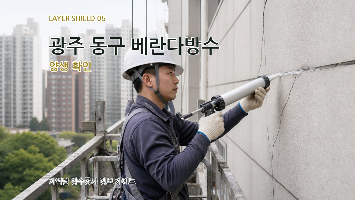 광주 동구 베란다방수 양생 확인