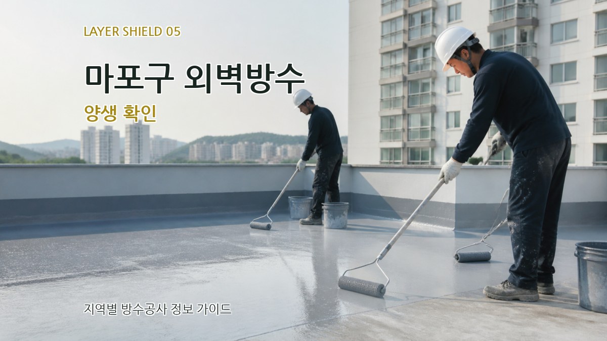 마포구 외벽방수 양생 확인