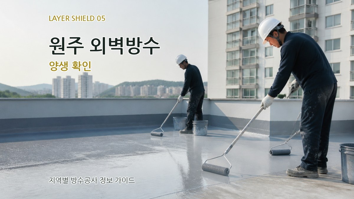 원주 외벽방수 양생 확인