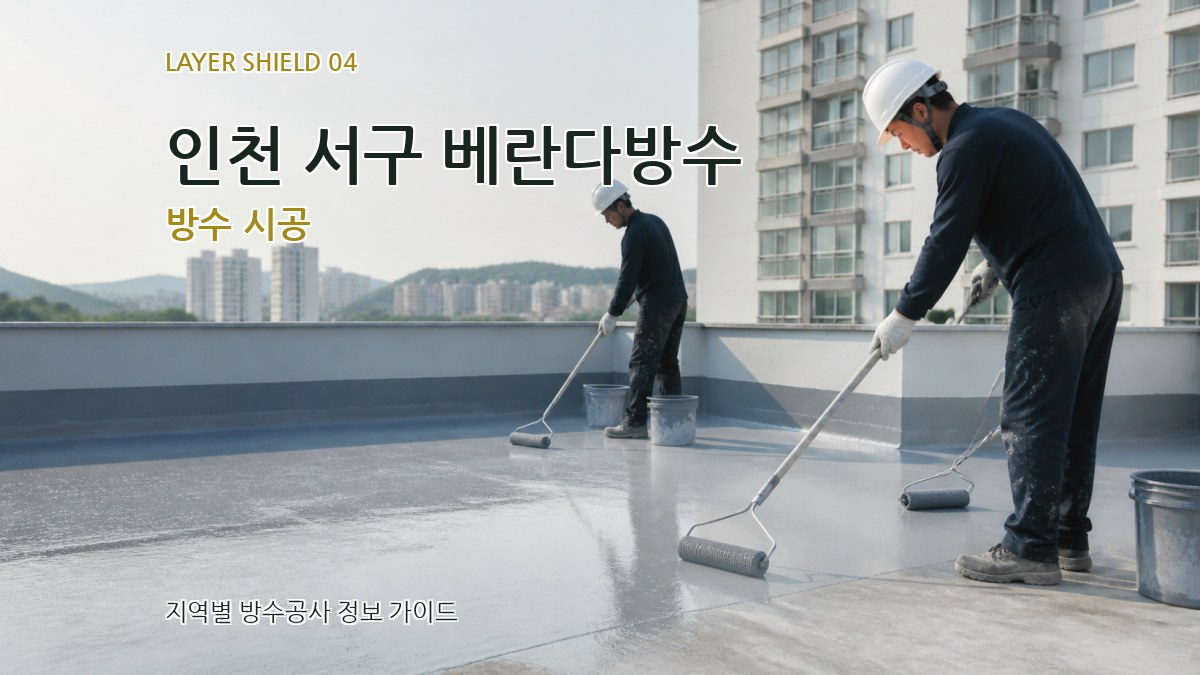인천 서구 베란다방수 방수 시공