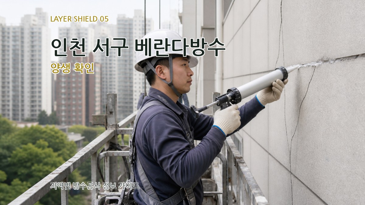 인천 서구 베란다방수 양생 확인