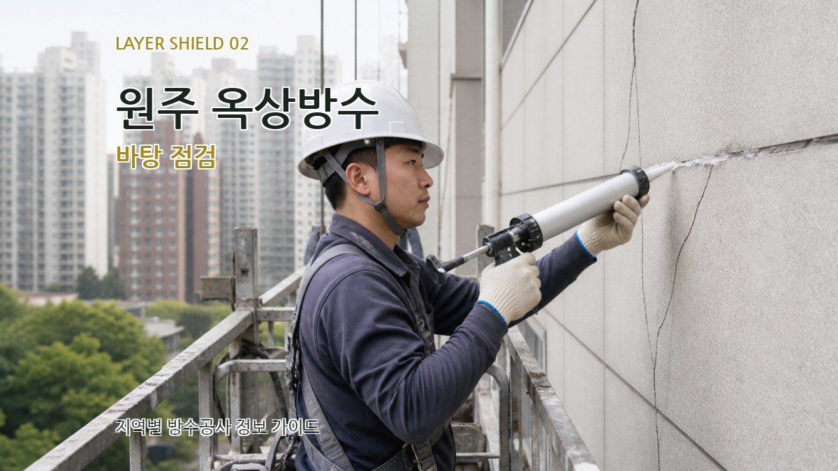 원주 옥상방수 바탕 점검