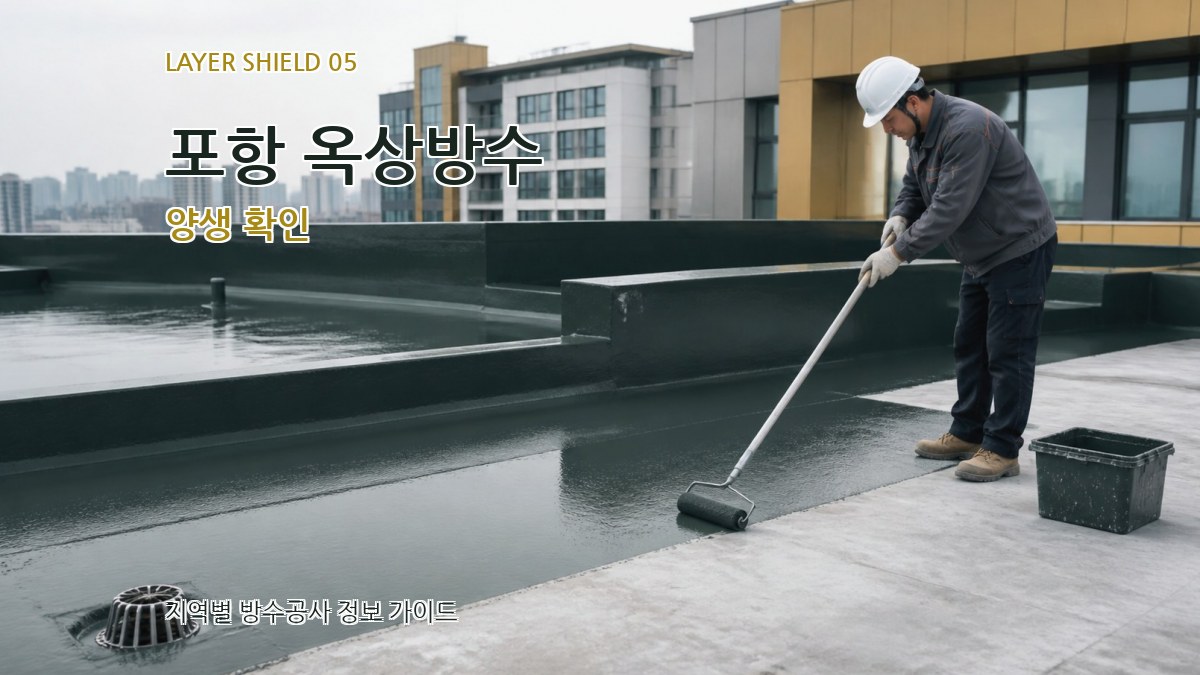 포항 옥상방수 양생 확인