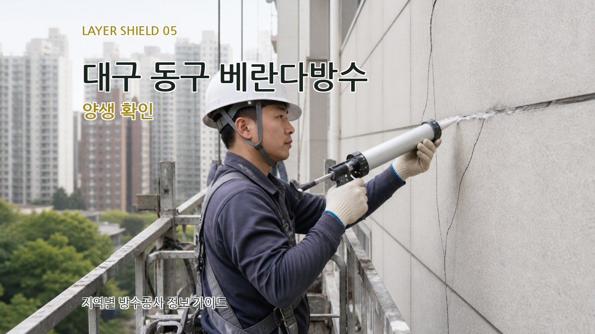 대구 동구 베란다방수 양생 확인