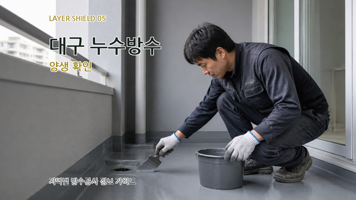 대구 누수방수 양생 확인