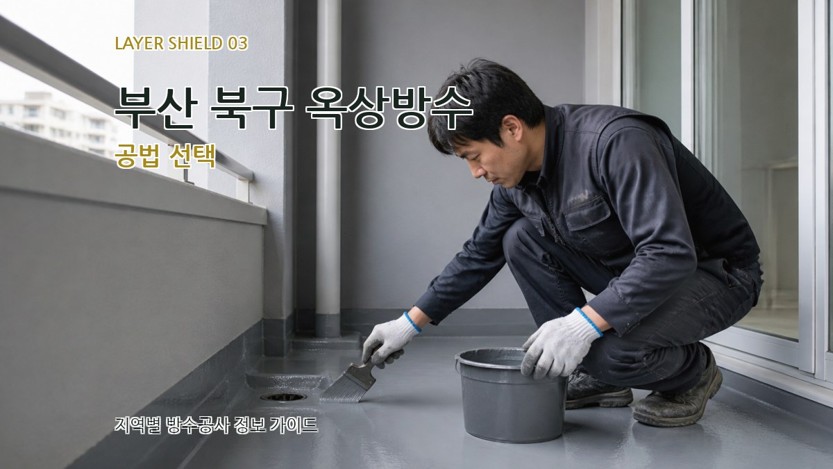 부산 북구 옥상방수 공법 선택