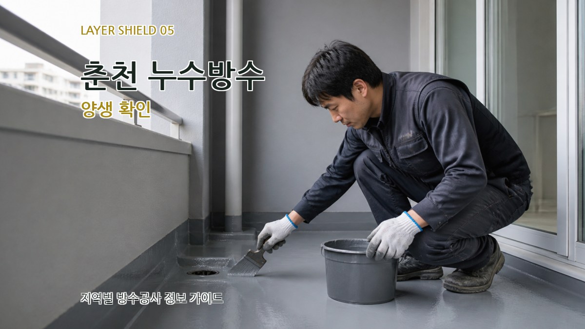 춘천 누수방수 양생 확인