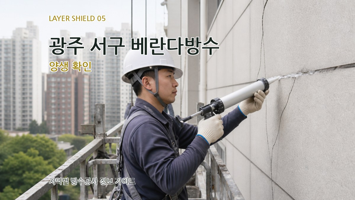 광주 서구 베란다방수 양생 확인